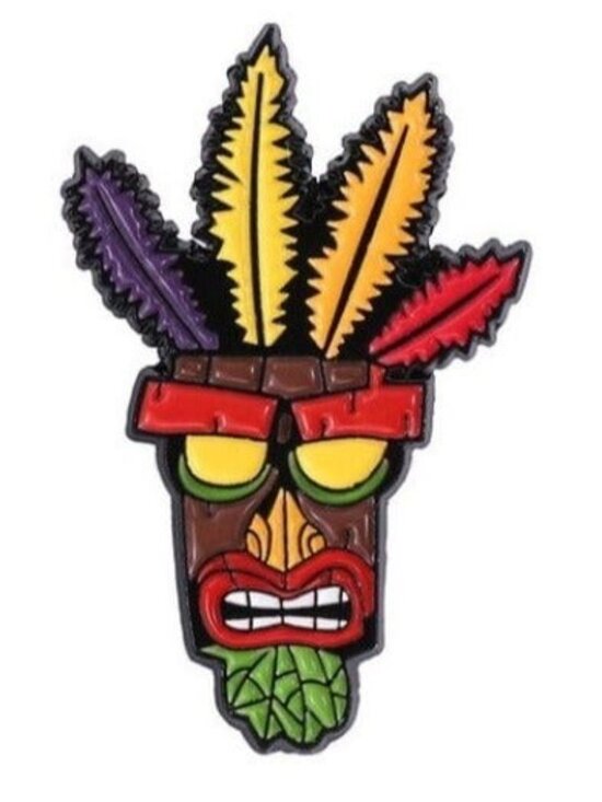 Jewelry - Crash Bandicoot Aku Aku Witch Doctor Enamel Pin